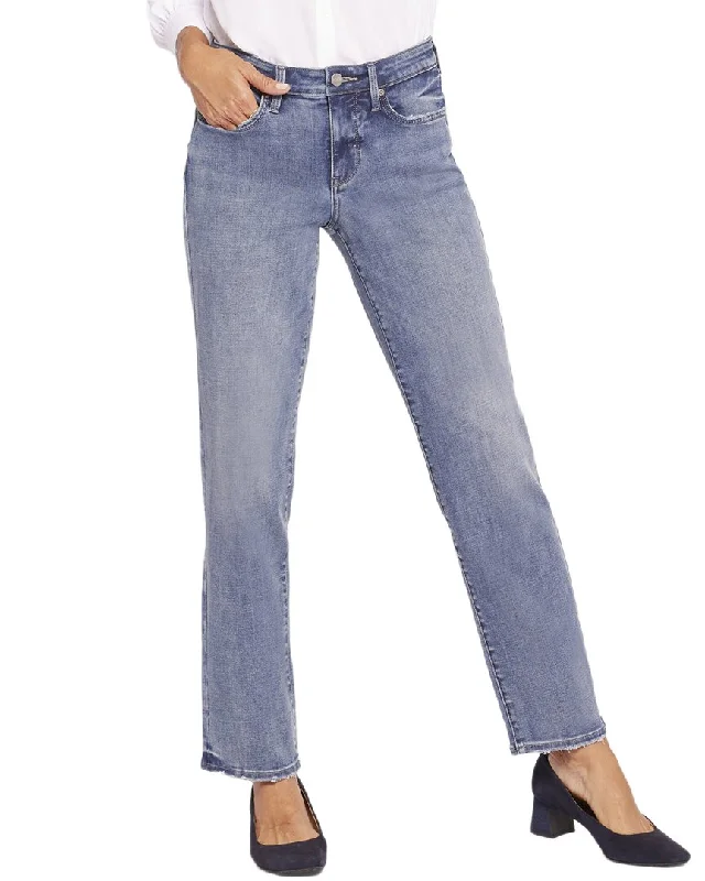 NYDJ Petite Relaxed Romance Slender Jean Chic Rip-Detail High-Waist Jeans