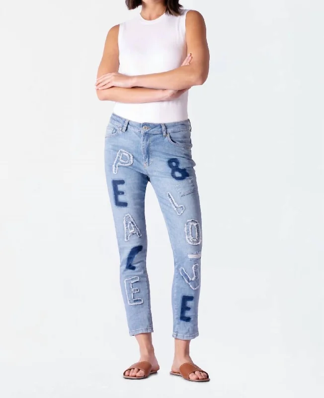 Peace Love Jeans In Blue Cozy Tencel Blend Denim Jeans