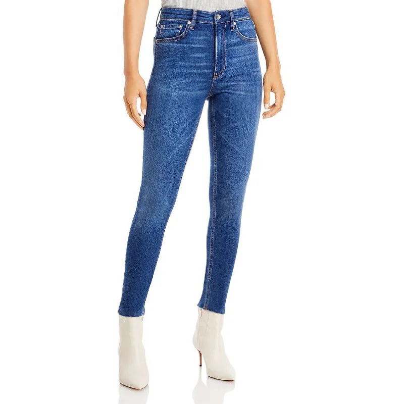 Rag & Bone Womens Nina High Rise Skinny Ankle Jeans Comfortable Faded High-Rise Jeans Rag & Bone Womens Nina High Rise Skinny Ankle Jeans Comfortable Faded High-Rise Jeans
