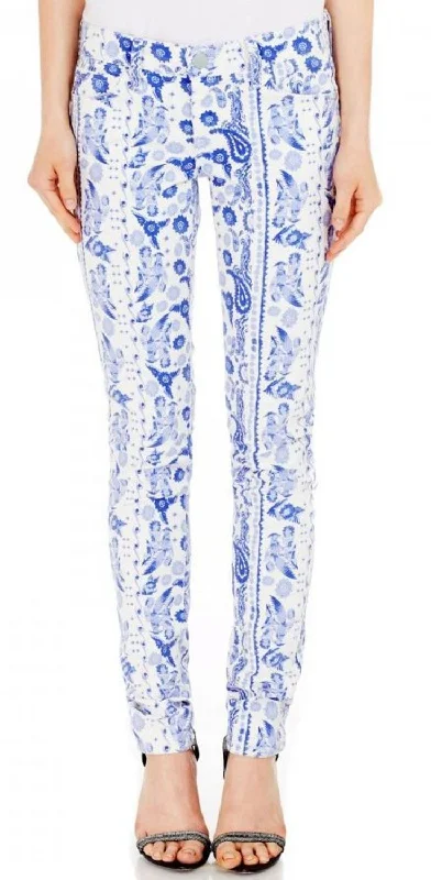 REBECCA MINKOFF Women's Bleecker Blue Multi Skinnny Jeans U13C5001 $128 NWT Casual Light Wash Jeans