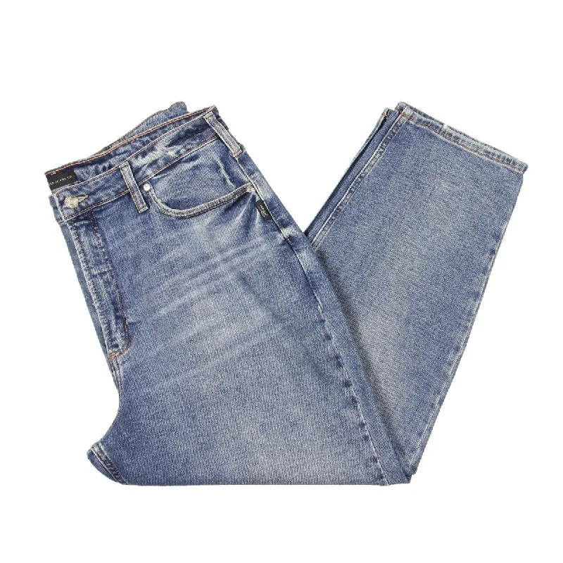 Silver Jeans Co. Womens High Rise Medium Wash Tapered Leg Jeans Elegant Tapered Leg Denim Silver Jeans Co. Womens High Rise Medium Wash Tapered Leg Jeans Elegant Tapered Leg Denim