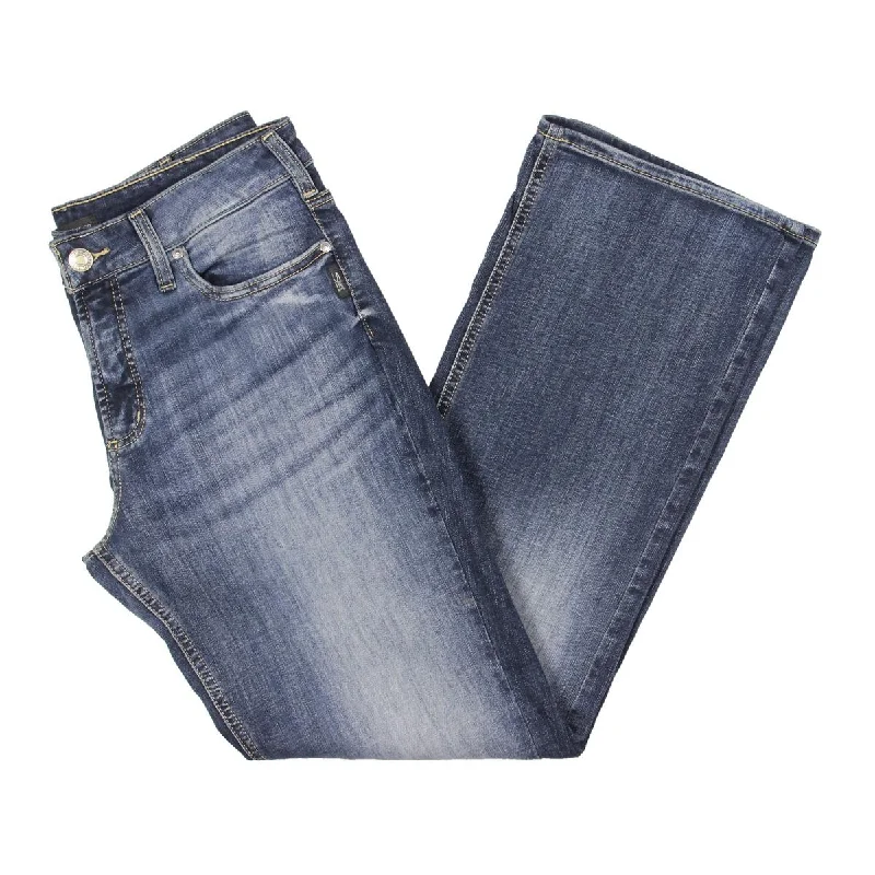 Silver Jeans Co. Womens Plus Mid-Rise Faded Bootcut Jeans Fashionable Bootcut Jeans