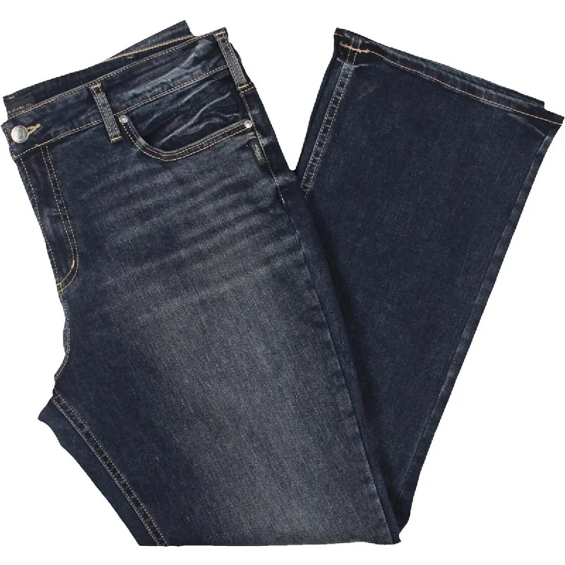Silver Jeans Co. Womens Plus Mid-Rise Faded Bootcut Jeans Casual High-Waisted Bootcut Jeans Silver Jeans Co. Womens Plus Mid-Rise Faded Bootcut Jeans Casual High-Waisted Bootcut Jeans