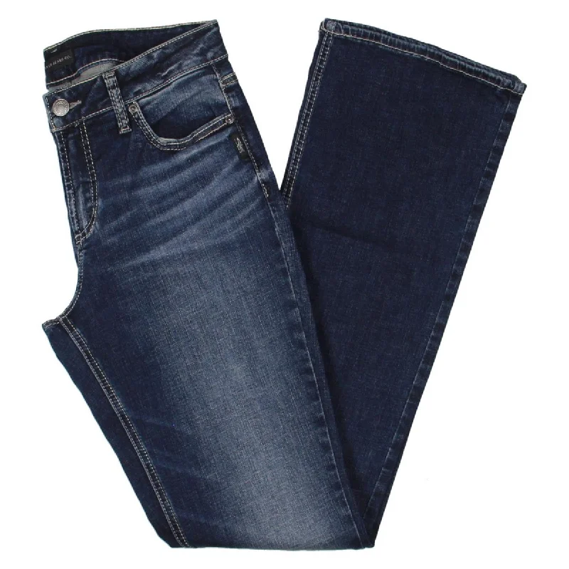 Silver Jeans Co. Womens Suki Curvy Fit Mid Rise Bootcut Jeans Trendy Vintage Denim Jeans Silver Jeans Co. Womens Suki Curvy Fit Mid Rise Bootcut Jeans Trendy Vintage Denim Jeans