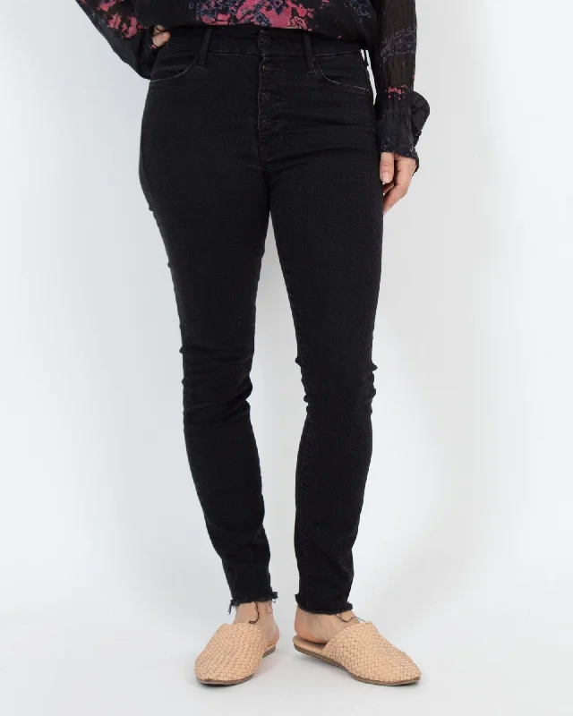 "The Pixie Ankle Fray" in "Not Guilty" Wash Jeans Stylish High-Waist Skinny Denim