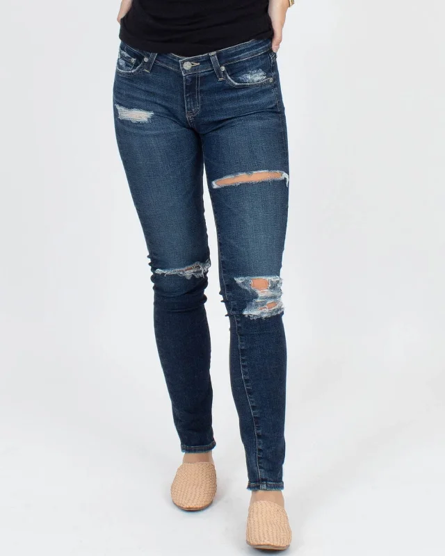 "The Stilt" Cigarette Leg Jeans Fashionable Cropped Denim Jeans