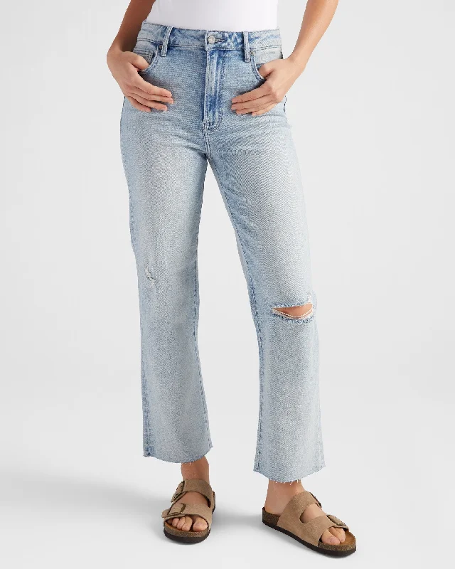 The Tracey Relaxed Straight Leg Jeans Comfortable Full-Length Denim Jeans