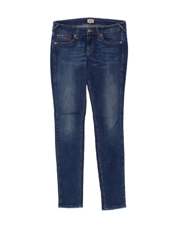 TOMMY HILFIGER Womens Skinny Jeans W32 L34 Blue Cotton Fashionable Raw Hem Bootcut Jeans TOMMY HILFIGER Womens Skinny Jeans W32 L34 Blue Cotton Fashionable Raw Hem Bootcut Jeans
