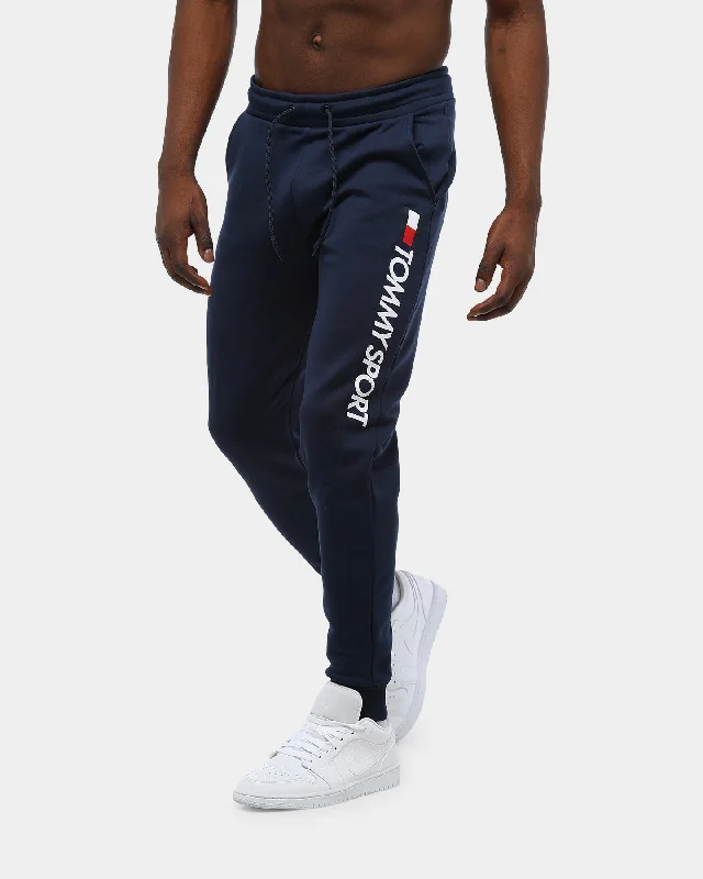 Tommy Jeans Men's Fleece HRB Logo Jogger Navy Chic Rip-Detail High-Waist Jeans