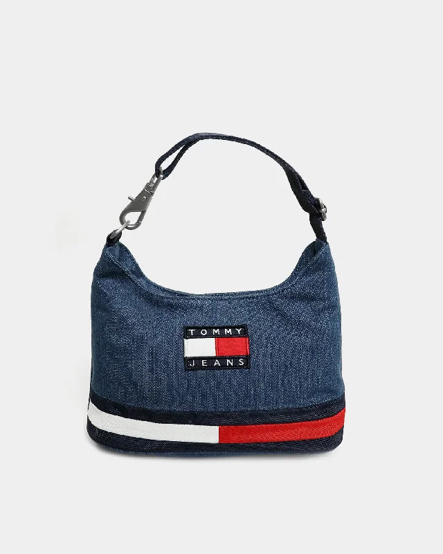Tommy Jeans Women's Heritage Shoulder Bag Denim Fashionable Distressed Jeans