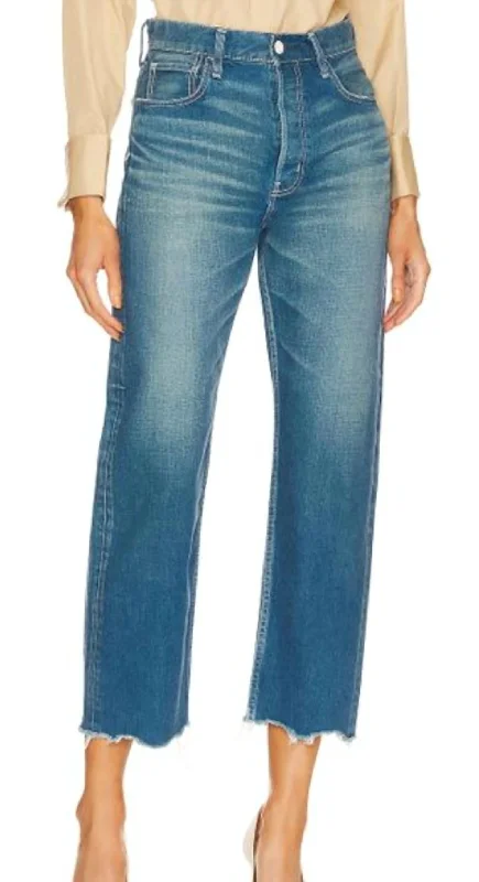 Walmore Wide Straight Jeans In Medium Wash Comfortable Boyfriend Jeans