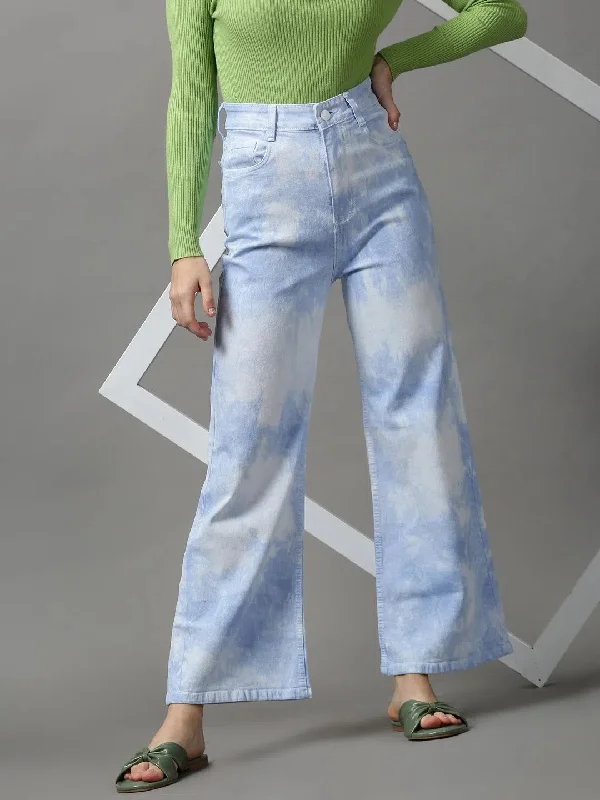 Women's Blue Solid Fit Denim Jeans-GZ-5039-Blue Stylish Slim Fit Denim