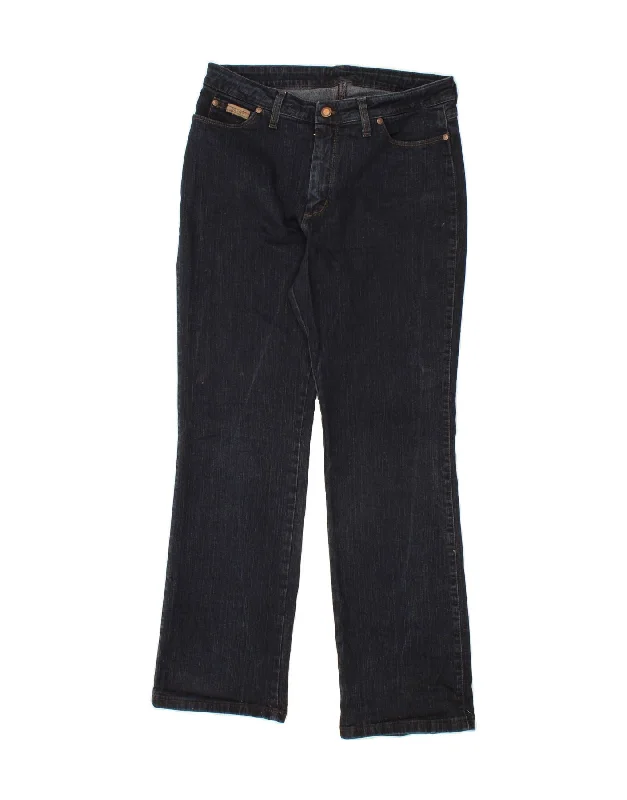 WRANGLER Womens Bootcut Jeans W32 L30 Navy Blue Cotton Comfortable Zip-Up Skinny Jeans