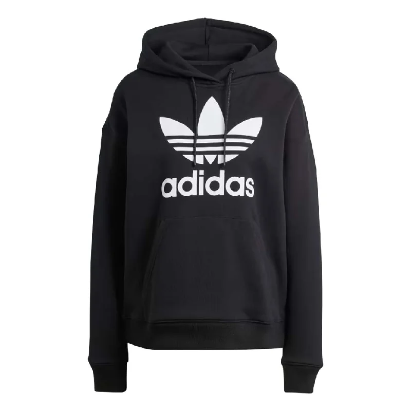 adidas - Women's Adicolor Trefoil Hoodie (IK4058) Hoodie with Longline Fit Extended Stylish