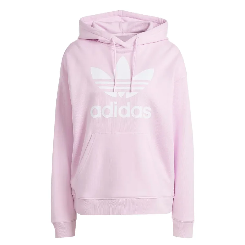 adidas - Women's Adicolor Trefoil Hoodie (IK6472) Hoodie with Hem Detail Decorative Unique