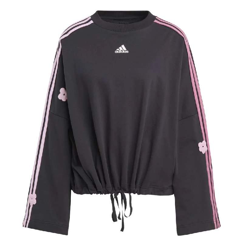 adidas - Women's Chenille Flower Patches 3-Stripes Sweatshirt (IC0011) Hoodie Sweatshirt Pullover adidas - Women's Chenille Flower Patches 3-Stripes Sweatshirt (IC0011) Hoodie Sweatshirt Pullover