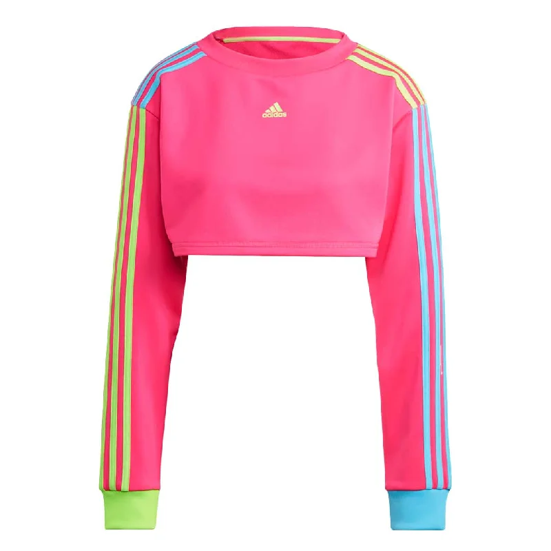 adidas - Women's Kidcore Cropped Sweatshirt (IK7066) Hoodie with Toggle Buttons Decorative Unique adidas - Women's Kidcore Cropped Sweatshirt (IK7066) Hoodie with Toggle Buttons Decorative Unique