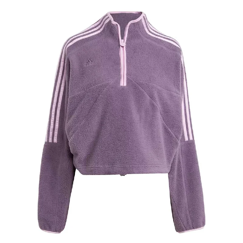 adidas - Women's Tiro Half Zip Fleece Sweatshirt (IJ8431) Hoodie with Hem Patch Decorative Personalized