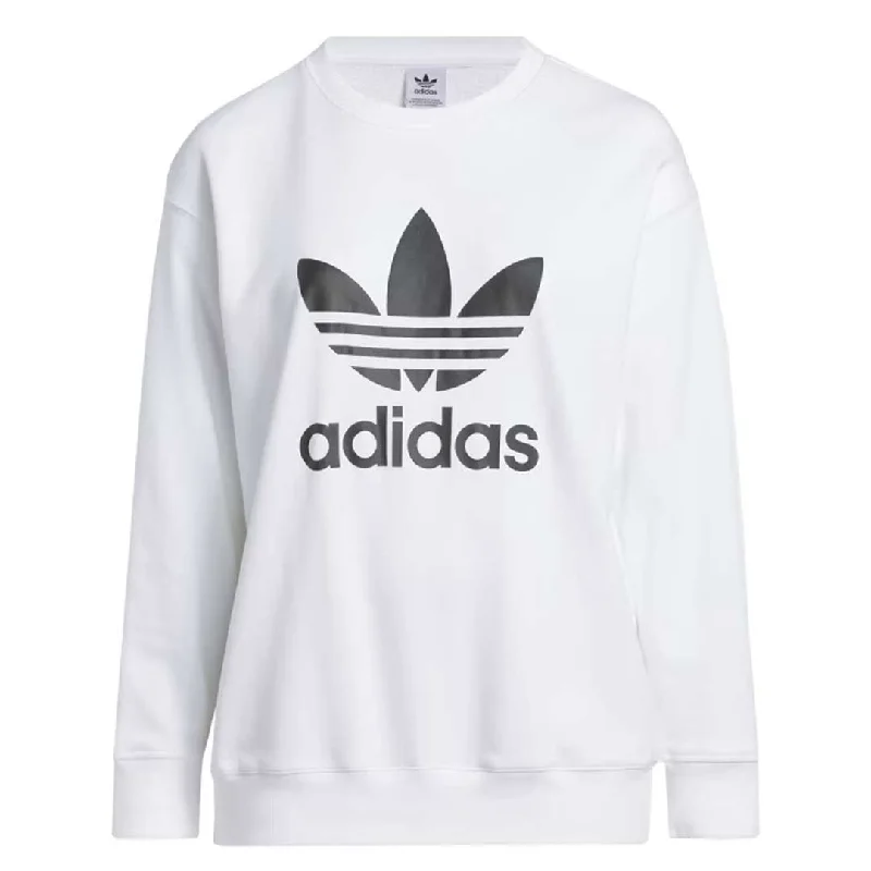 adidas - Women's Trefoil Crew Sweatshirt (Plus Size) (IL7037) Hoodie with Tied Waist Feminine Flattering adidas - Women's Trefoil Crew Sweatshirt (Plus Size) (IL7037) Hoodie with Tied Waist Feminine Flattering