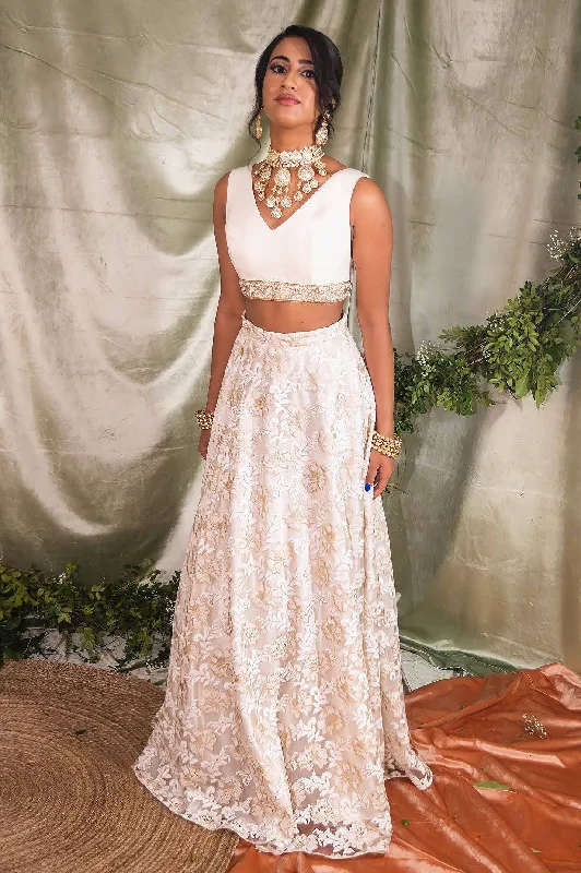 ANEELA Floral Lace Lehenga Skirt summer skirt style