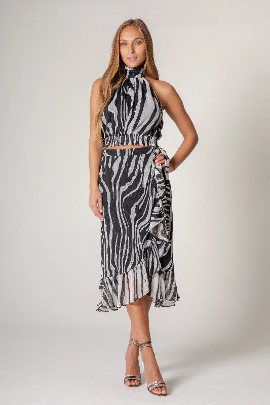 Printed Wrap Skirts wrap skirt elegant