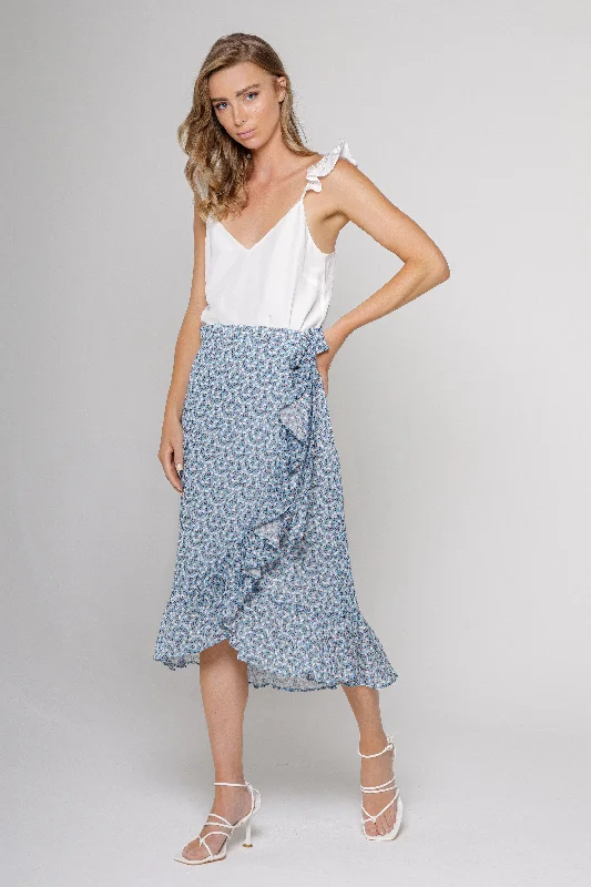 Print Wrap Midi Skirt lace skirt intricate