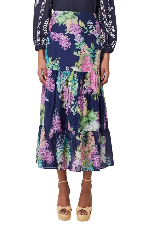 BAHIA TIERED SKIRT - OW61801 linen skirt airy