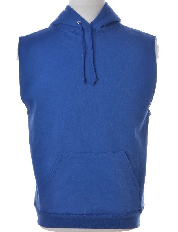 Label Morgan Sleeveless Hoodie Hoodie with Back Slit Movement Comfort