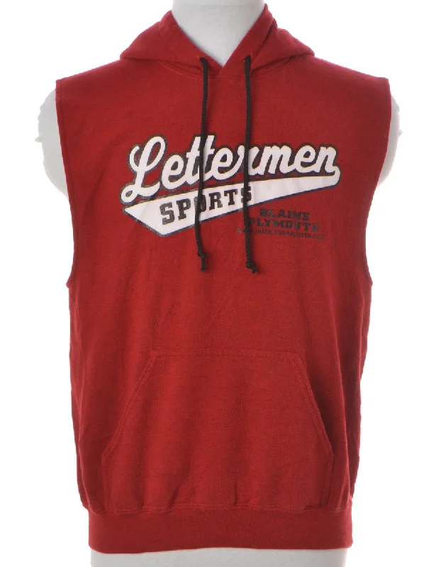 Label Morgan Sleeveless Hoodie Hoodie with Pocket Utility Practical