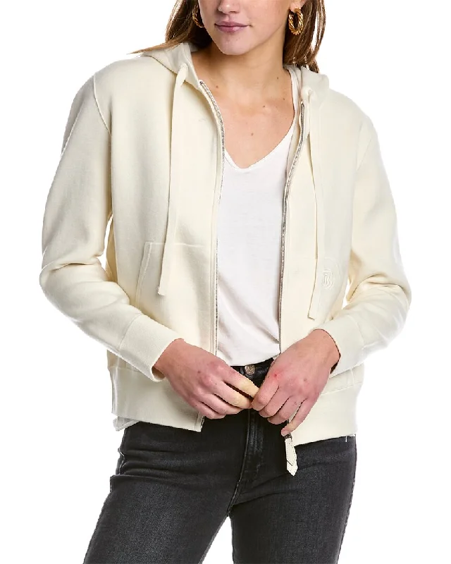 Burberry Cashmere-Blend Zip Hoodie Hoodie with Hood Adjustable Protection