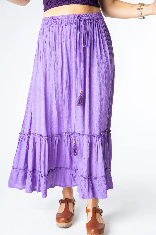 Breezy Bliss Boho Prairie Skirt leather skirt bold