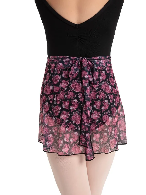 Capezio Le Jardin Printed Mesh Wrap Skirt  12186C/1286W wool skirt sturdy