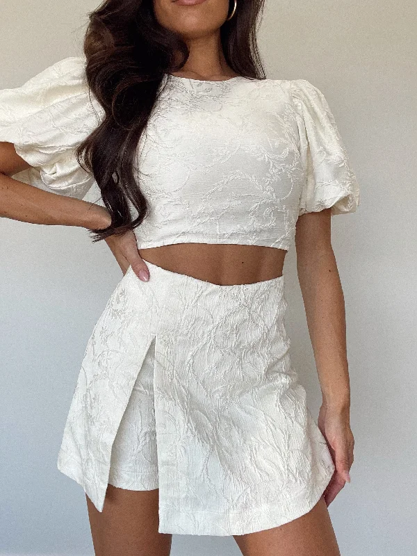 Chardonnay Darling Skort leather skirt sleek