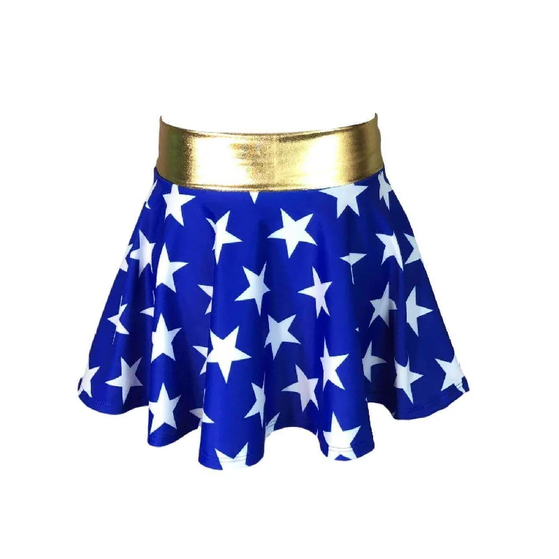 Children's Wonder Woman Inspired Skater Skirt corduroy skirt cozy