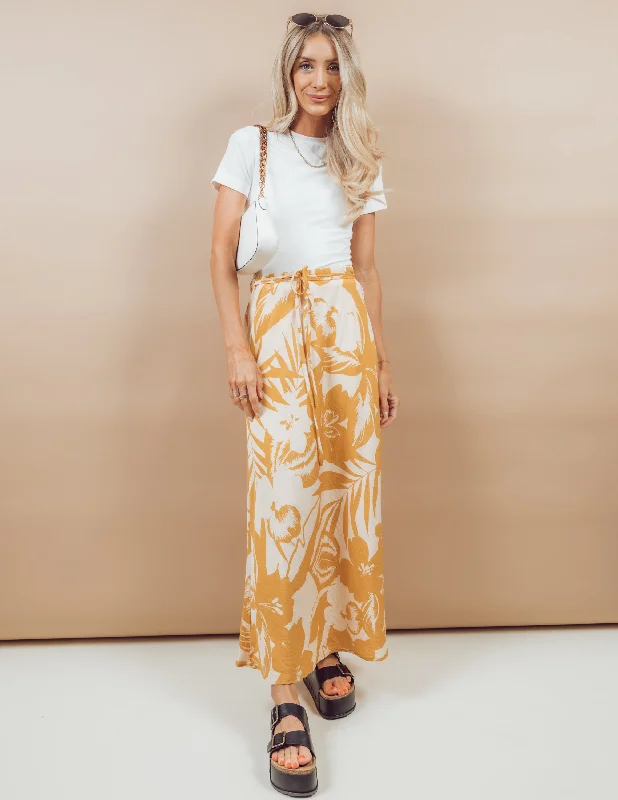 Claudia Tropics Skirt leather skirt bold