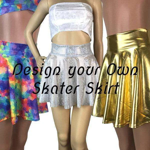 Custom Skater Skirt for New Orleans Pussyfooters denim skirt trendy