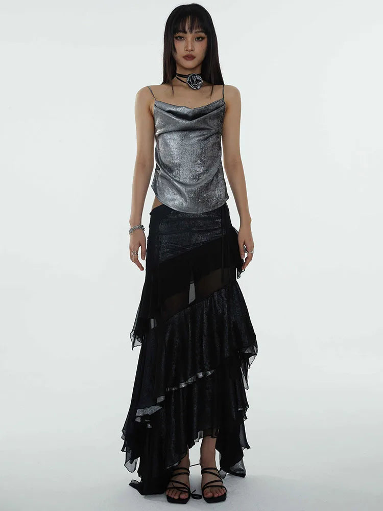Darceangelo Mesh Ruffle Skirt tulle skirt dreamy