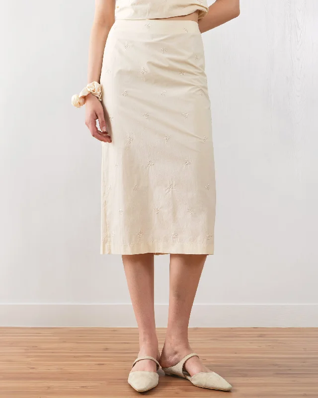 Juliana Midi Skirt leather skirt refined