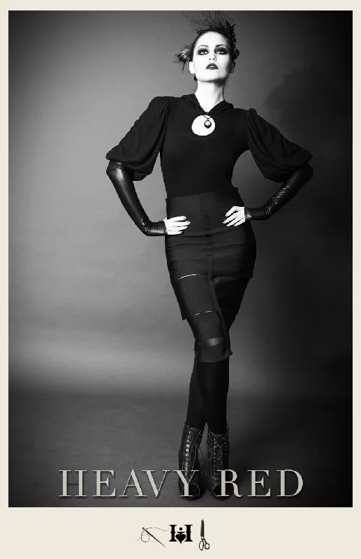 Deceptive Bravado Skirt leather skirt sleek