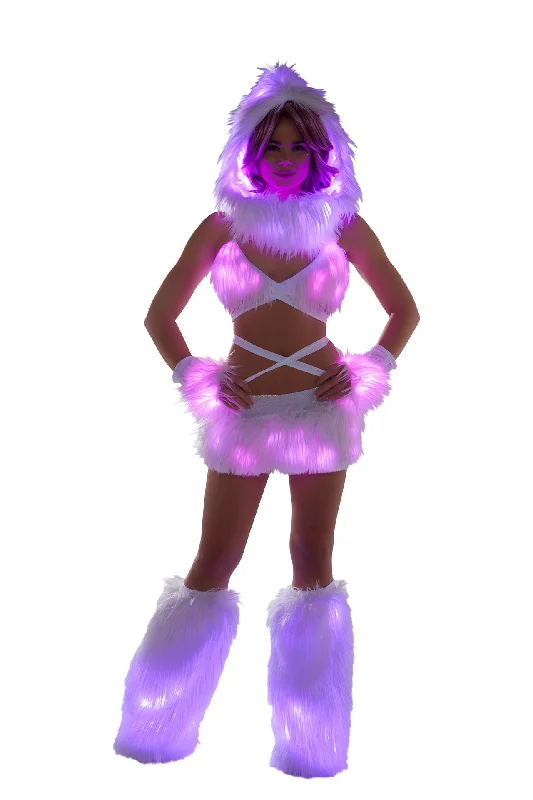 FF427 - Faux Fur Light-Up Skirt cashmere skirt fine