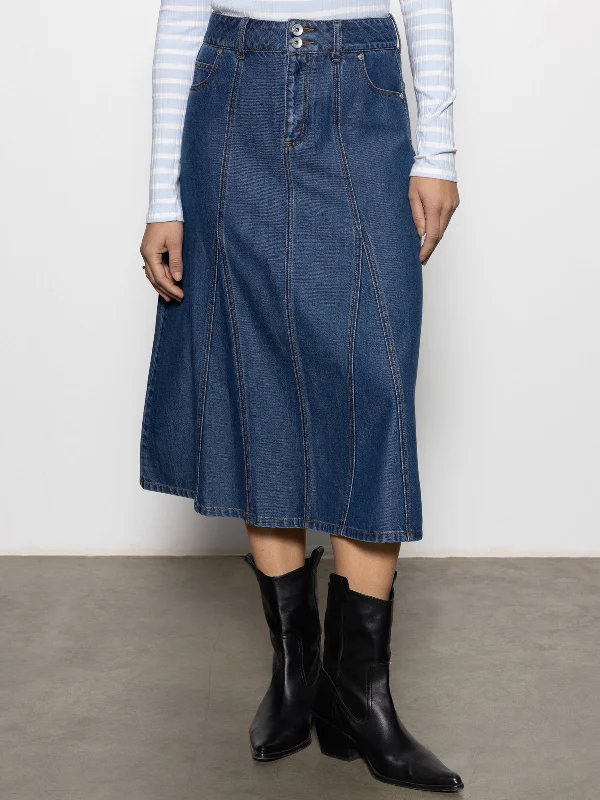 Flora Denim Skirt Happy Hour denim skirt durable
