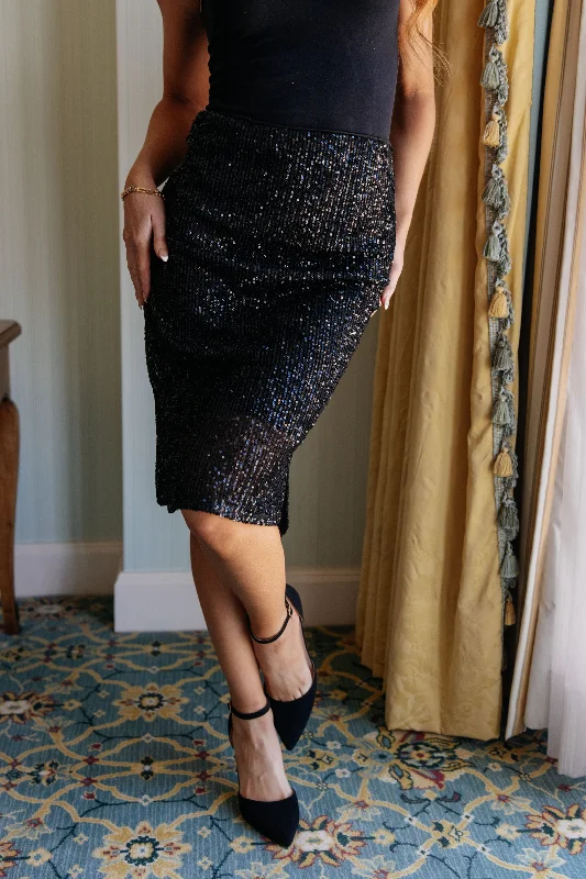 Gilded Age Sequin Skirt relaxed fit skirt