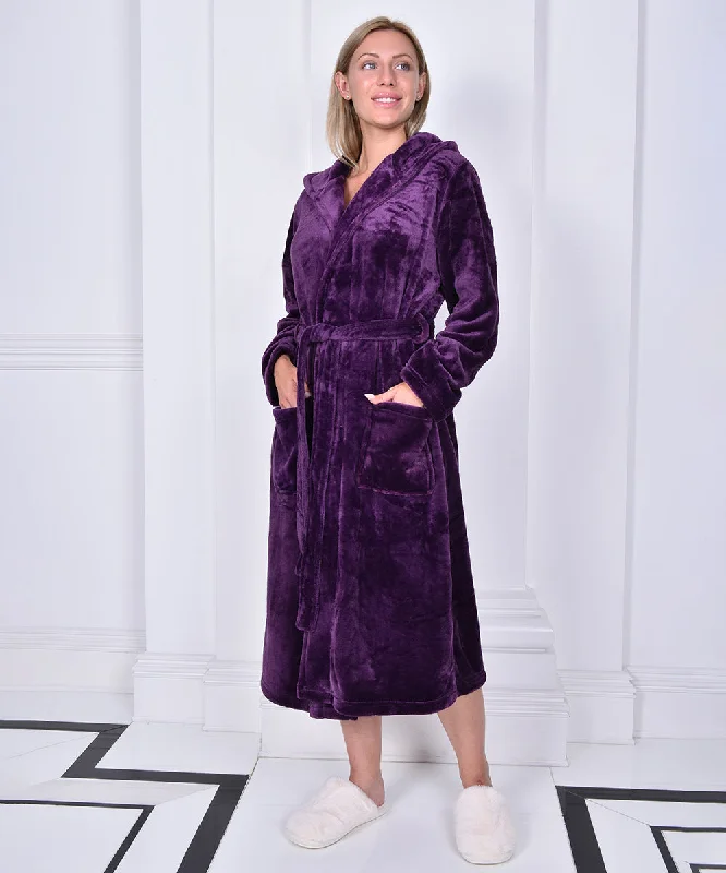 Plush Fleece Hooded Robes for Women Hoodie with Print Artistic Unique