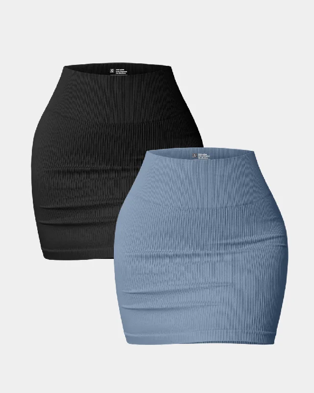 High Waist Mini Skirt zip skirt side