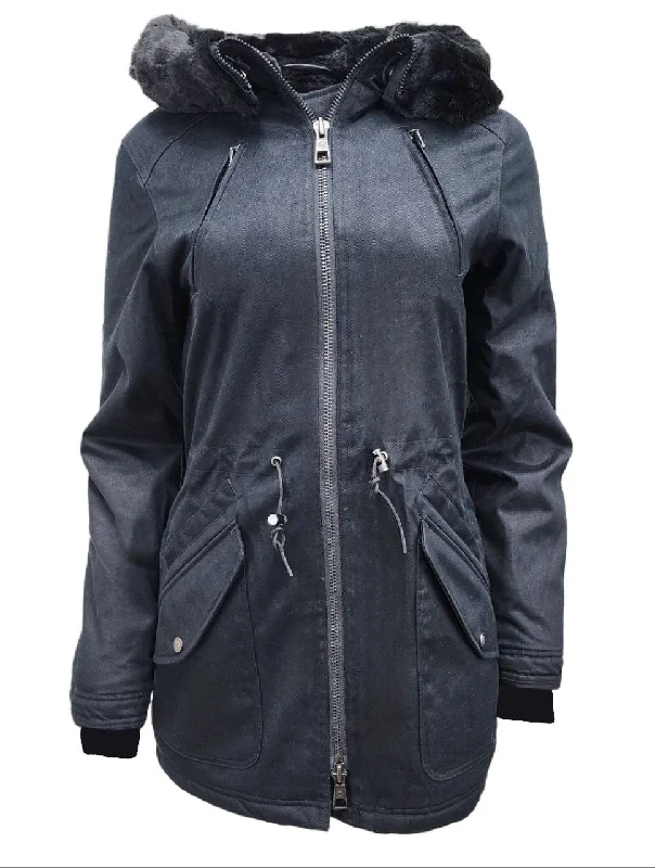HoodLamb Women's Black Natural Hemp Hooded Warm Parka 420 NWT Hoodie with Slit Hem Functional Movement HoodLamb Women's Black Natural Hemp Hooded Warm Parka 420 NWT Hoodie with Slit Hem Functional Movement