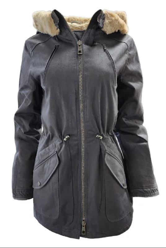 HoodLamb Women's Dark Grey Natural Hemp Hooded Warm Parka 420 NWT Hoodie with Metallic Shiny Futuristic HoodLamb Women's Dark Grey Natural Hemp Hooded Warm Parka 420 NWT Hoodie with Metallic Shiny Futuristic
