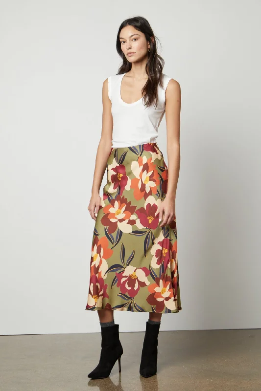 KAIYA PRINTED SKIRT low waist skirt