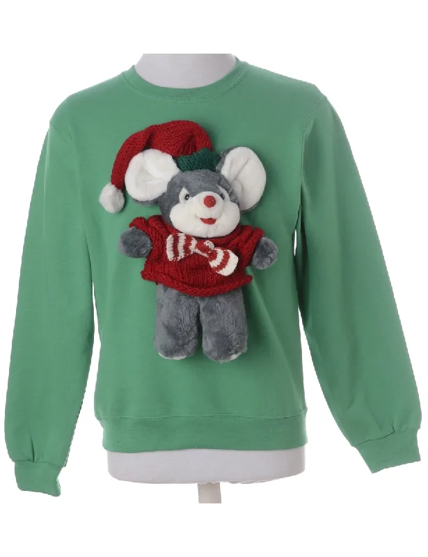 Label Novelty Christmas Sweatshirt Hoodie with Logo Branding Identity