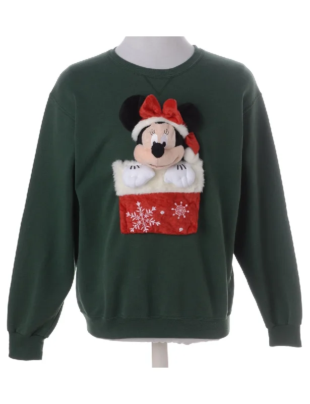 Label Novelty Christmas Sweatshirt Hoodie with V-Neck Classic Versatile
