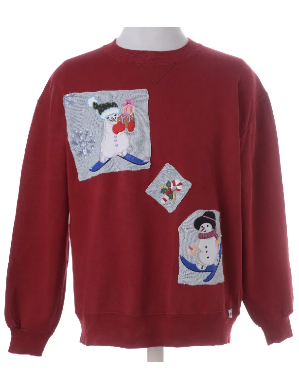 Label Novelty Christmas Sweatshirt Hoodie with Illustration Artistic Creative